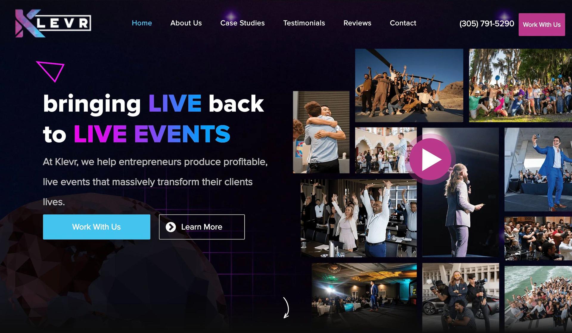 Klevr Events-event websites