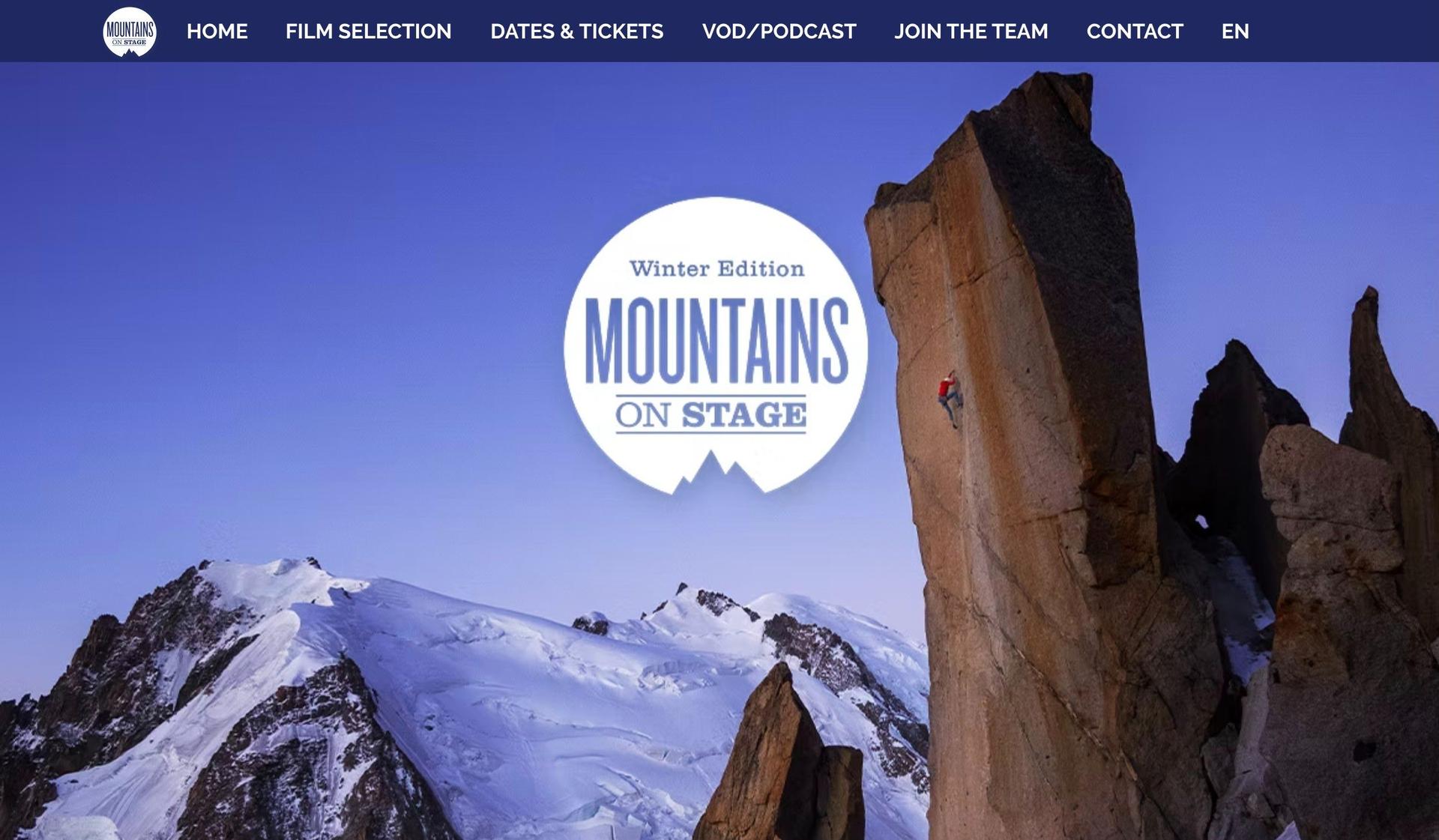 Mountains on Stage-event websites