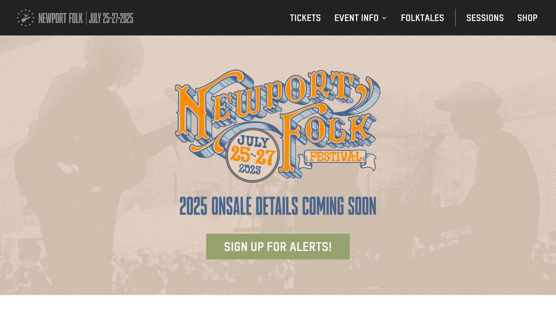 Newport Folk-event websites