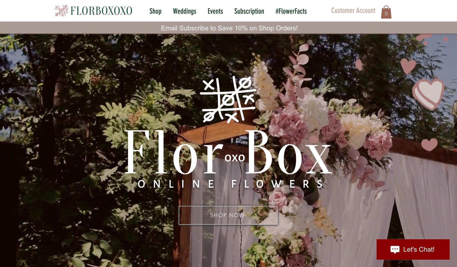 Florboxoxo-elegant website design examples