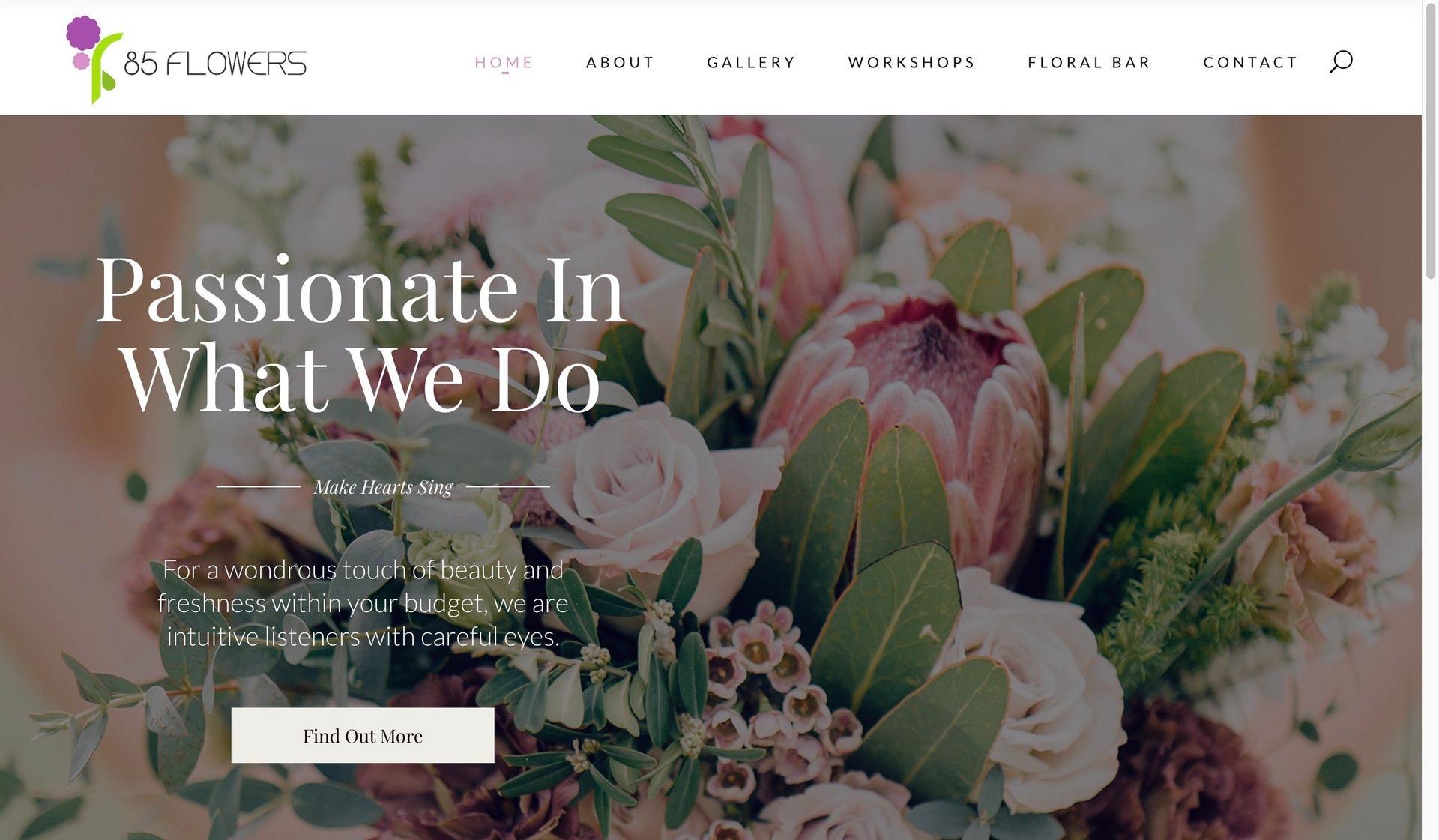 85 Flowers-florist flower shop websites
