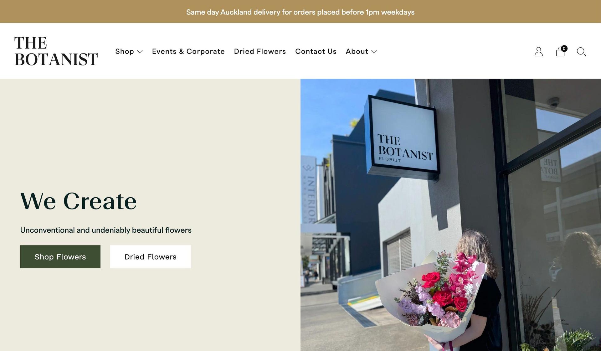 Botanist-florist flower shop websites