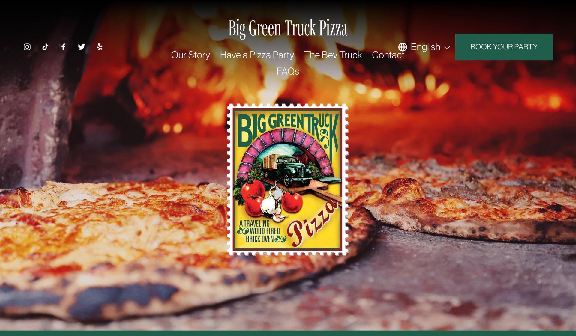 Big Green Truck Pizza-food truck websites