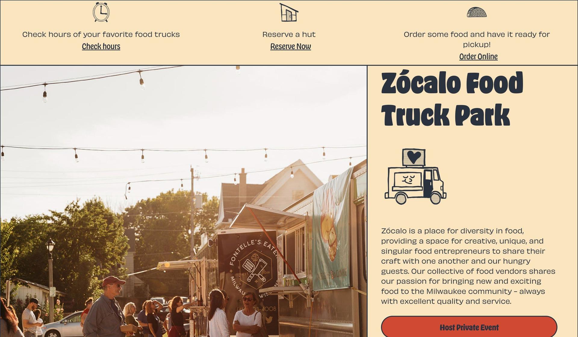 Zocalo MKE-food truck websites