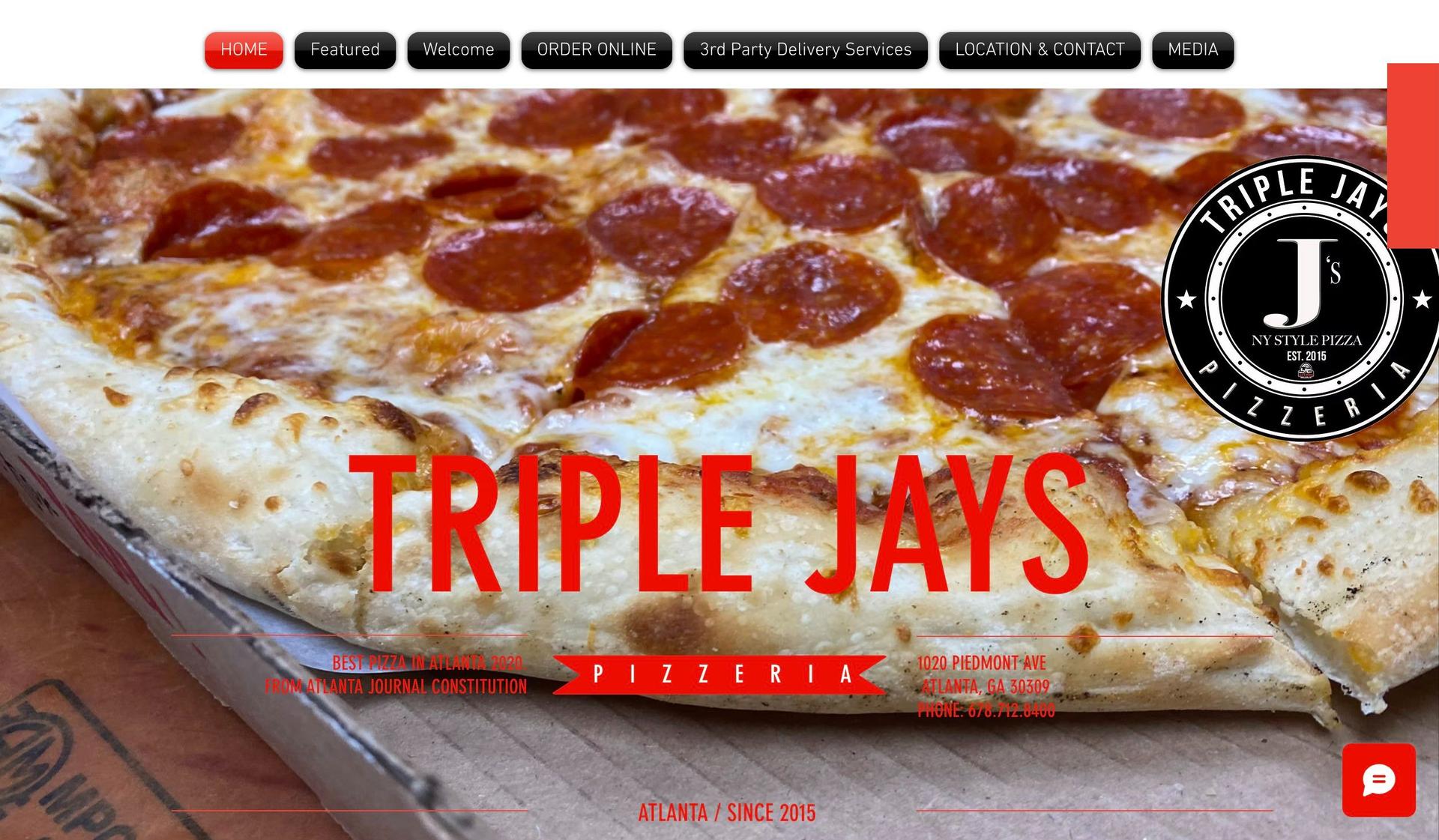 Triple Jay's Pizza-food truck websites
