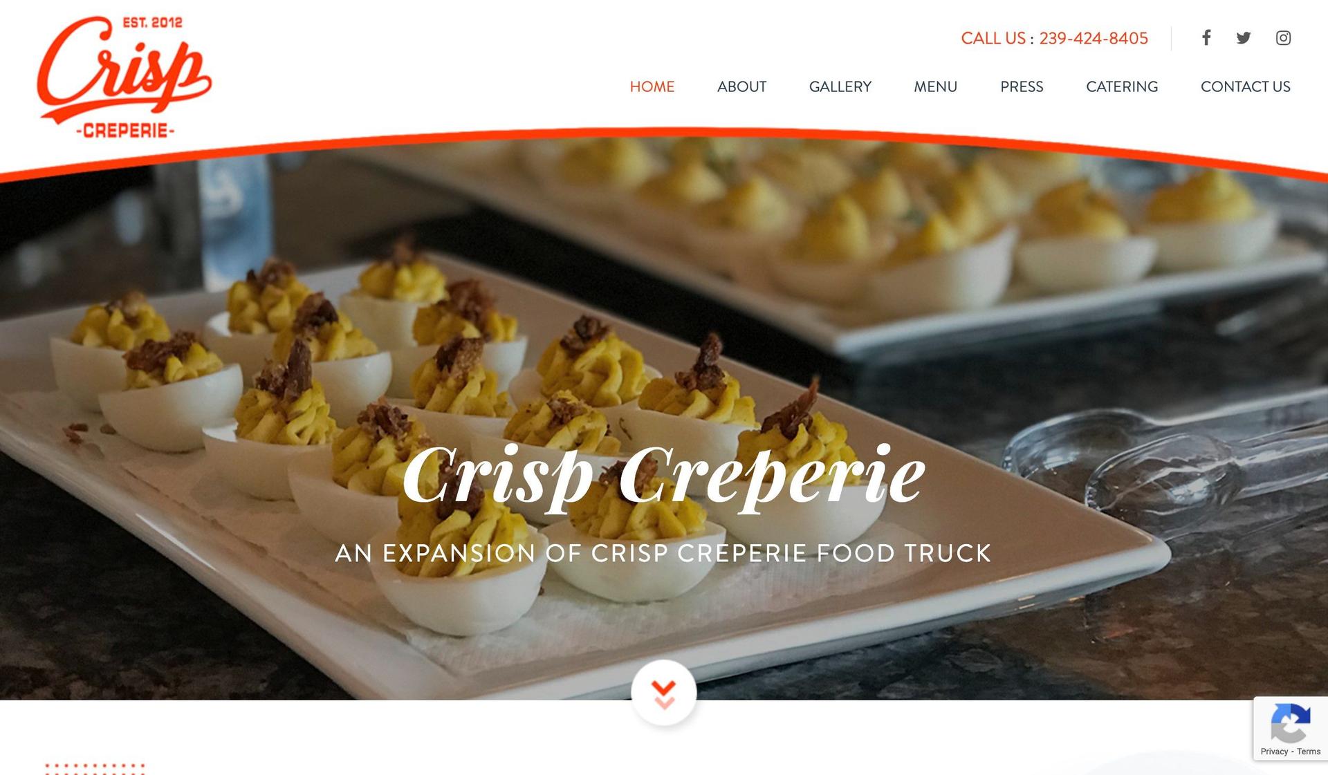 Crisp Creperie-food truck websites