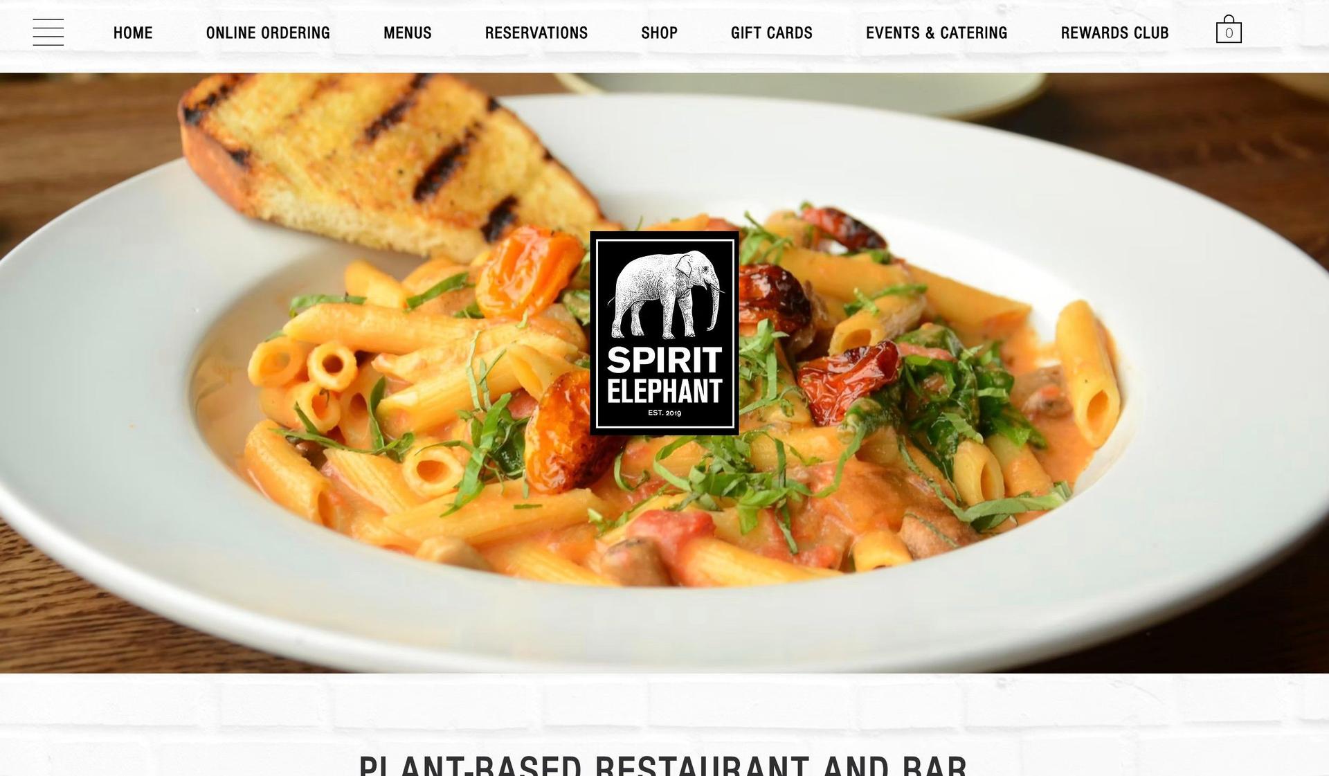 Spirit Elephant-food website examples