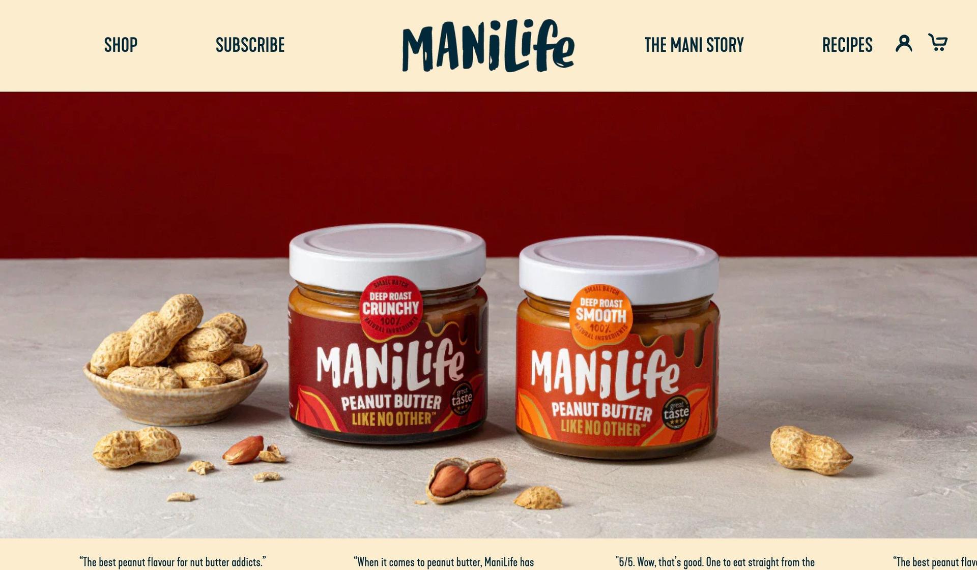 ManiLife-food website examples