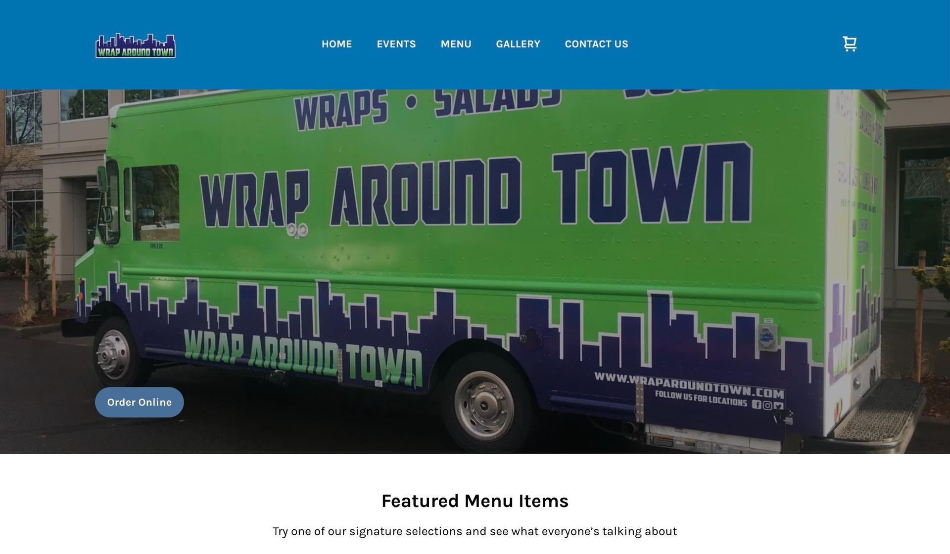 Wrap Around Town-food truck websites