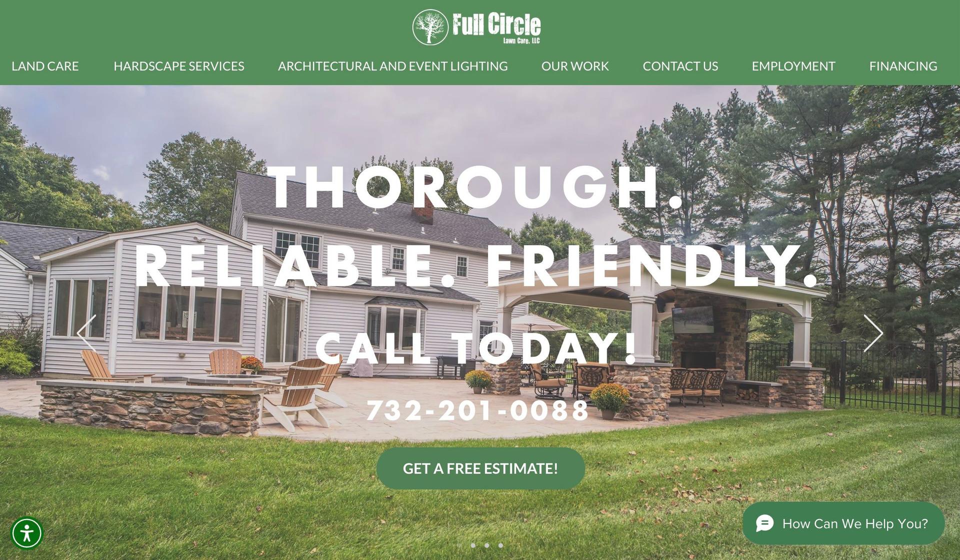 Full Circle Lawn Care-green websites