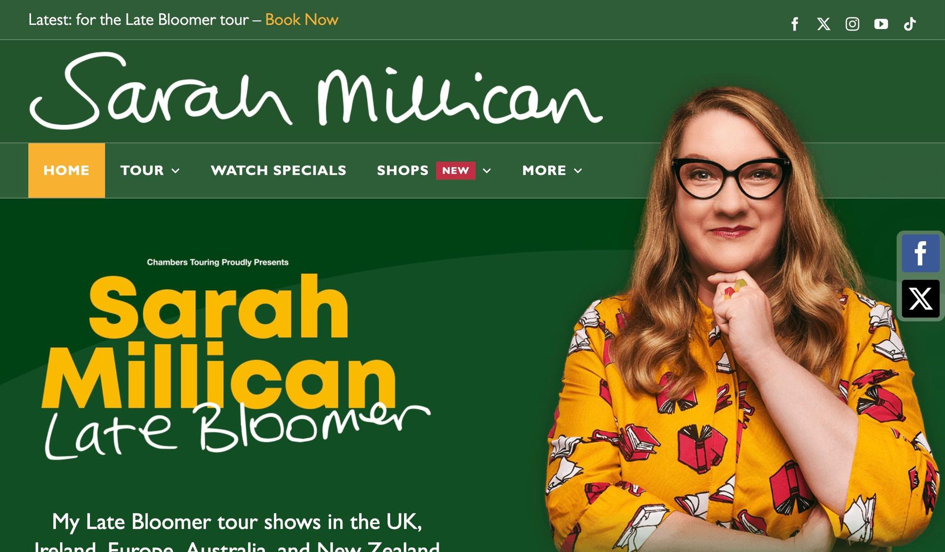 Sarah Millican-green websites
