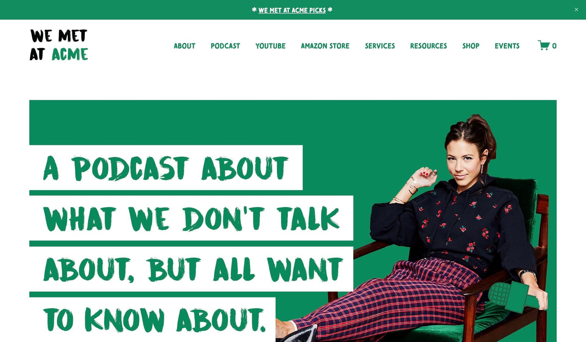 We Met At Acme-green websites