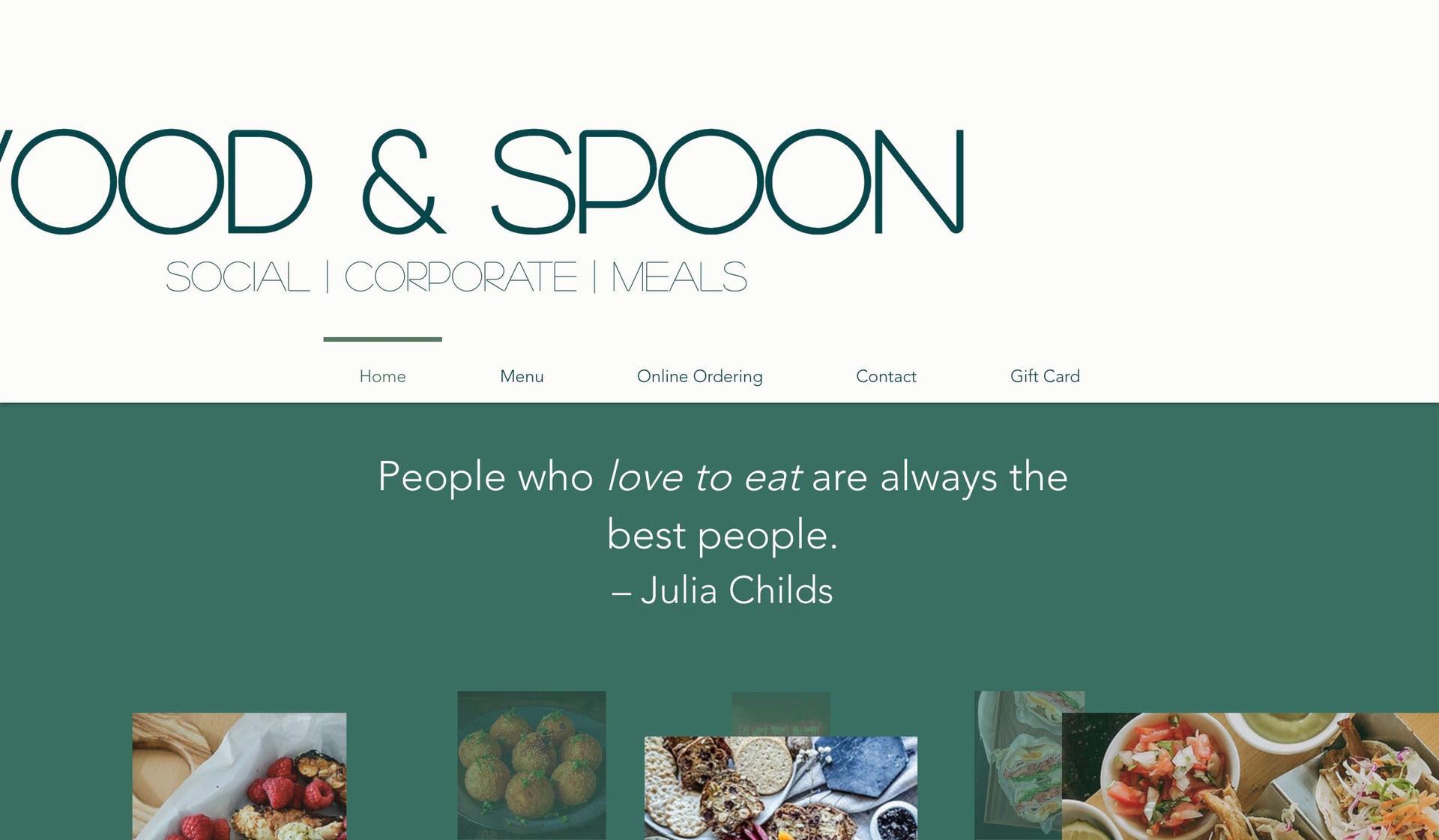 Wood and Spoon-green websites