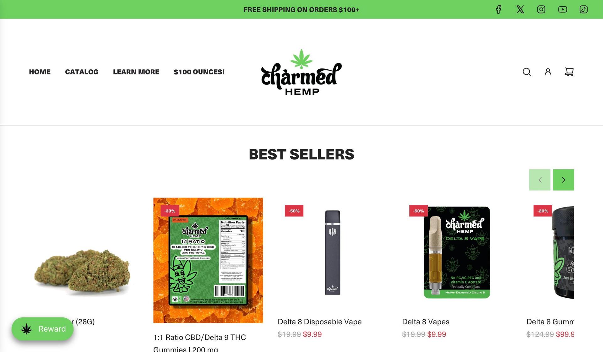Charmed Hemp-green websites