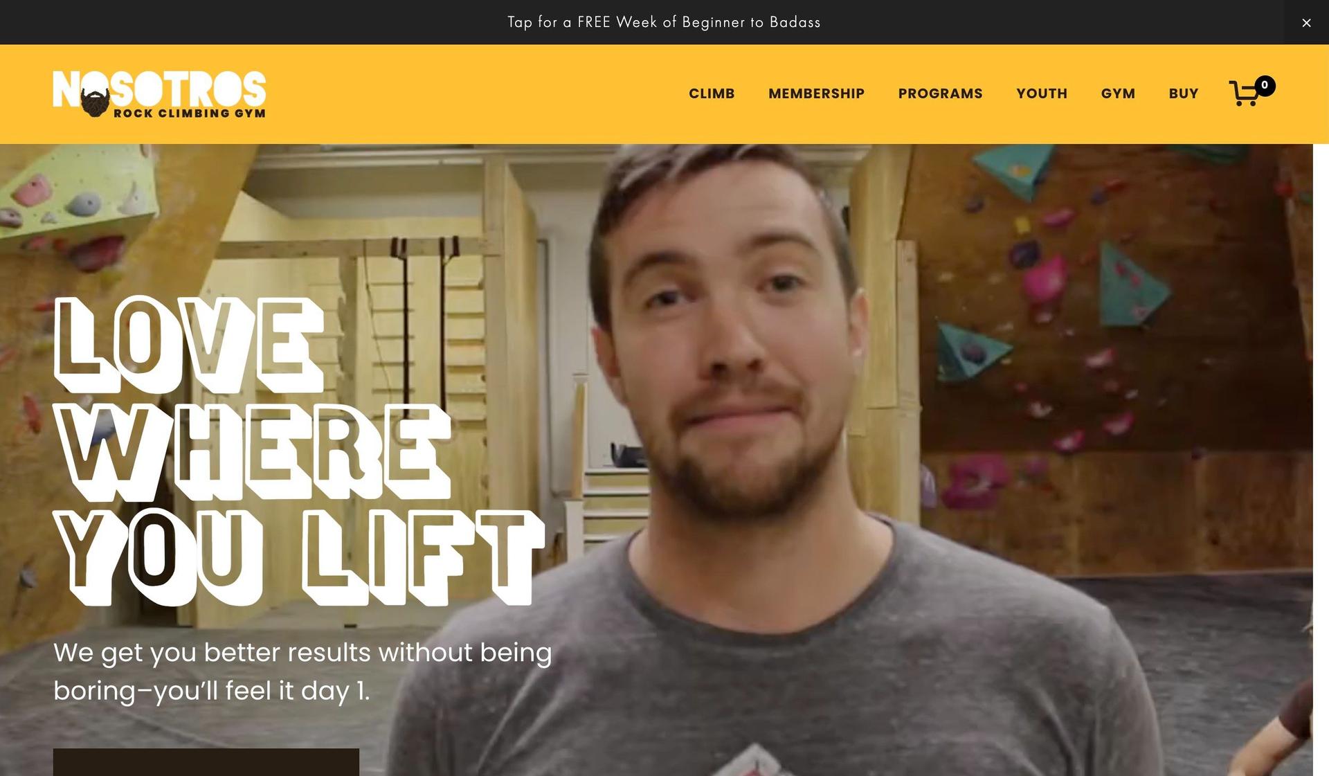 Gonosotros-gym website design