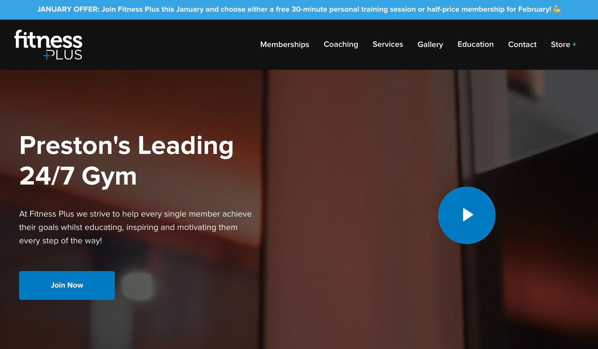 Fitness Plus Gym-gym website design