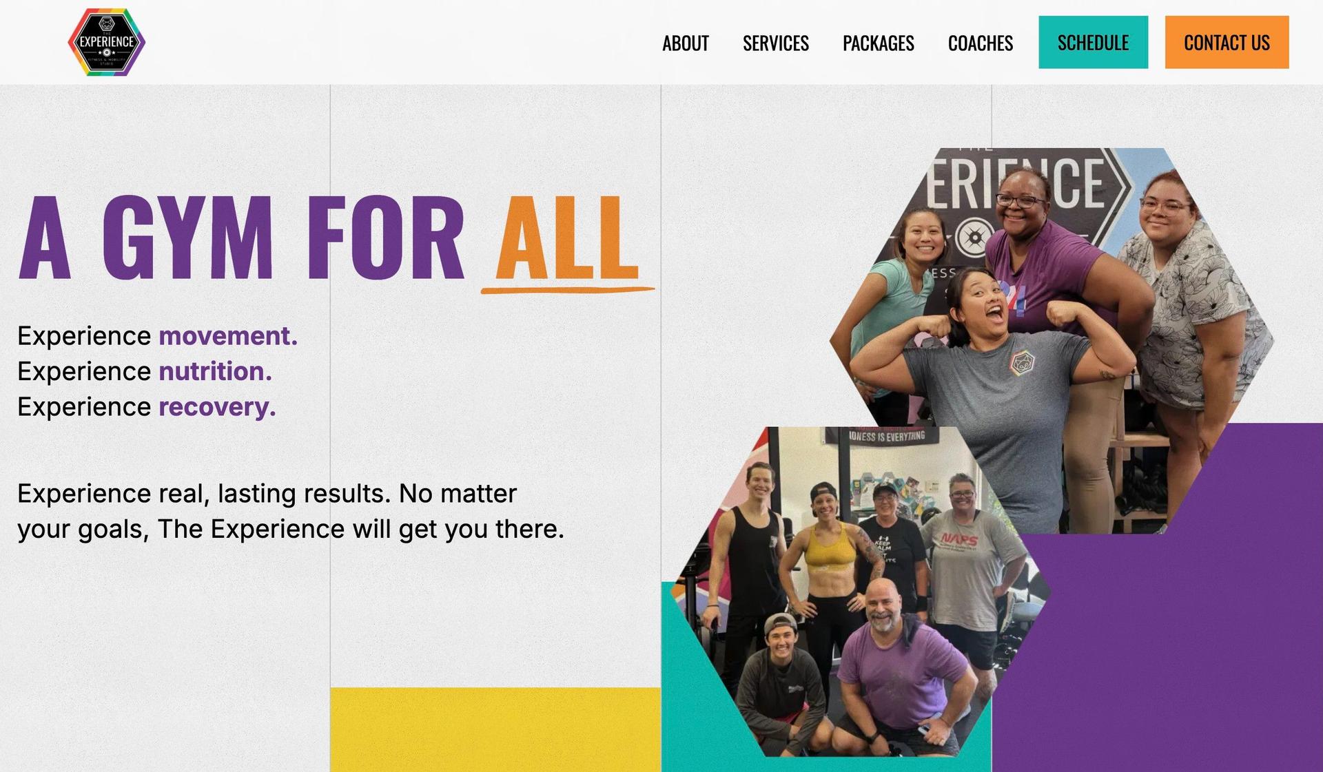 The Experience Fitness-gym website design