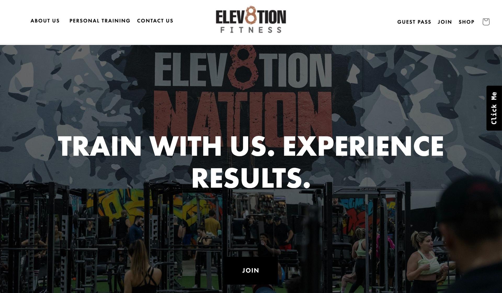 Elev8tion Fitness-gym website design