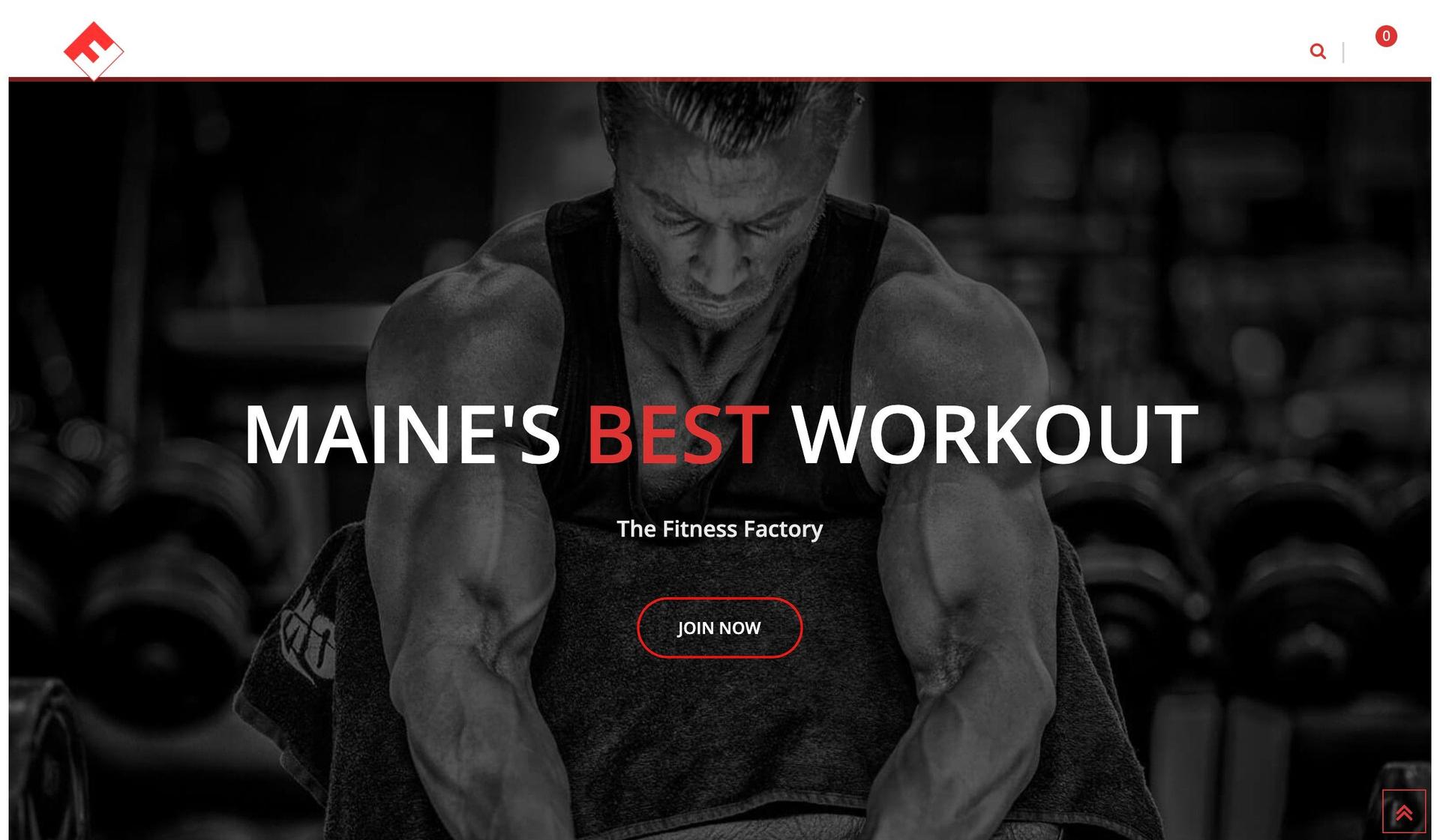 Fitness Factory Maine-gym website design