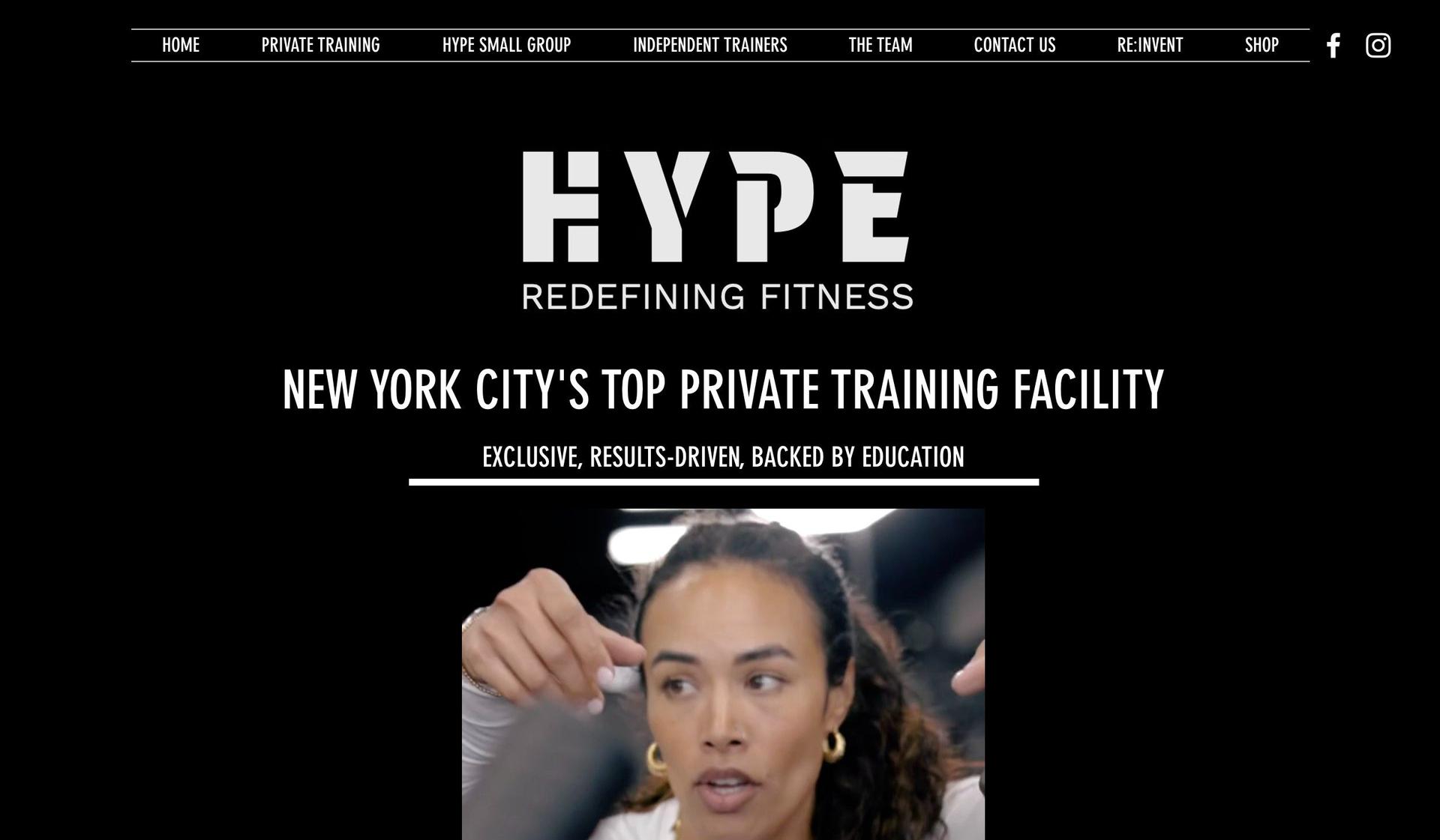Hype Gym-gym website design