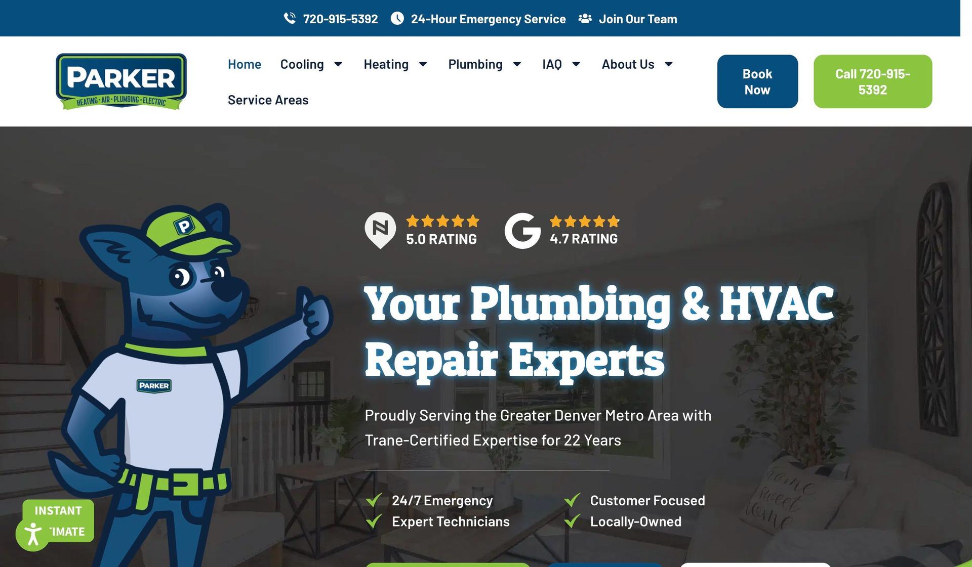 Parker Air-hvac websites