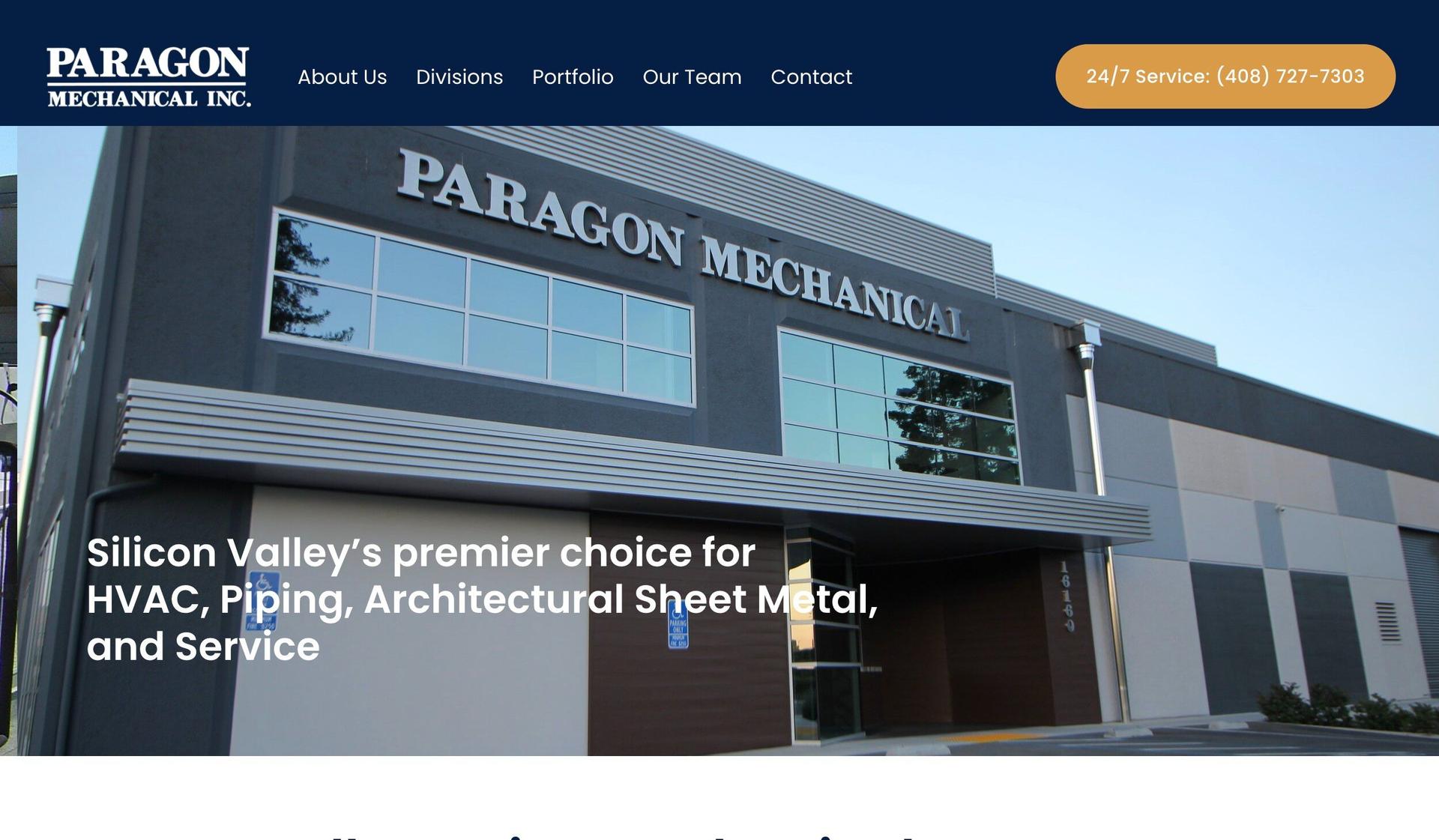 Paragon Mechanical-hvac websites