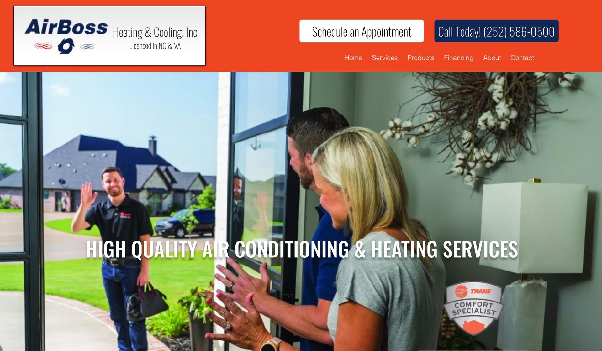 Air Boss Heating and Cooling-hvac websites