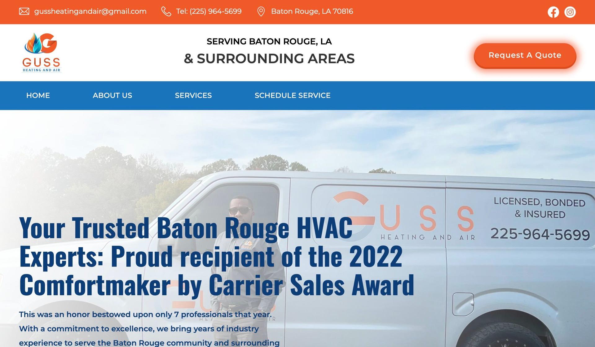 Heating and Air by Guss-hvac websites