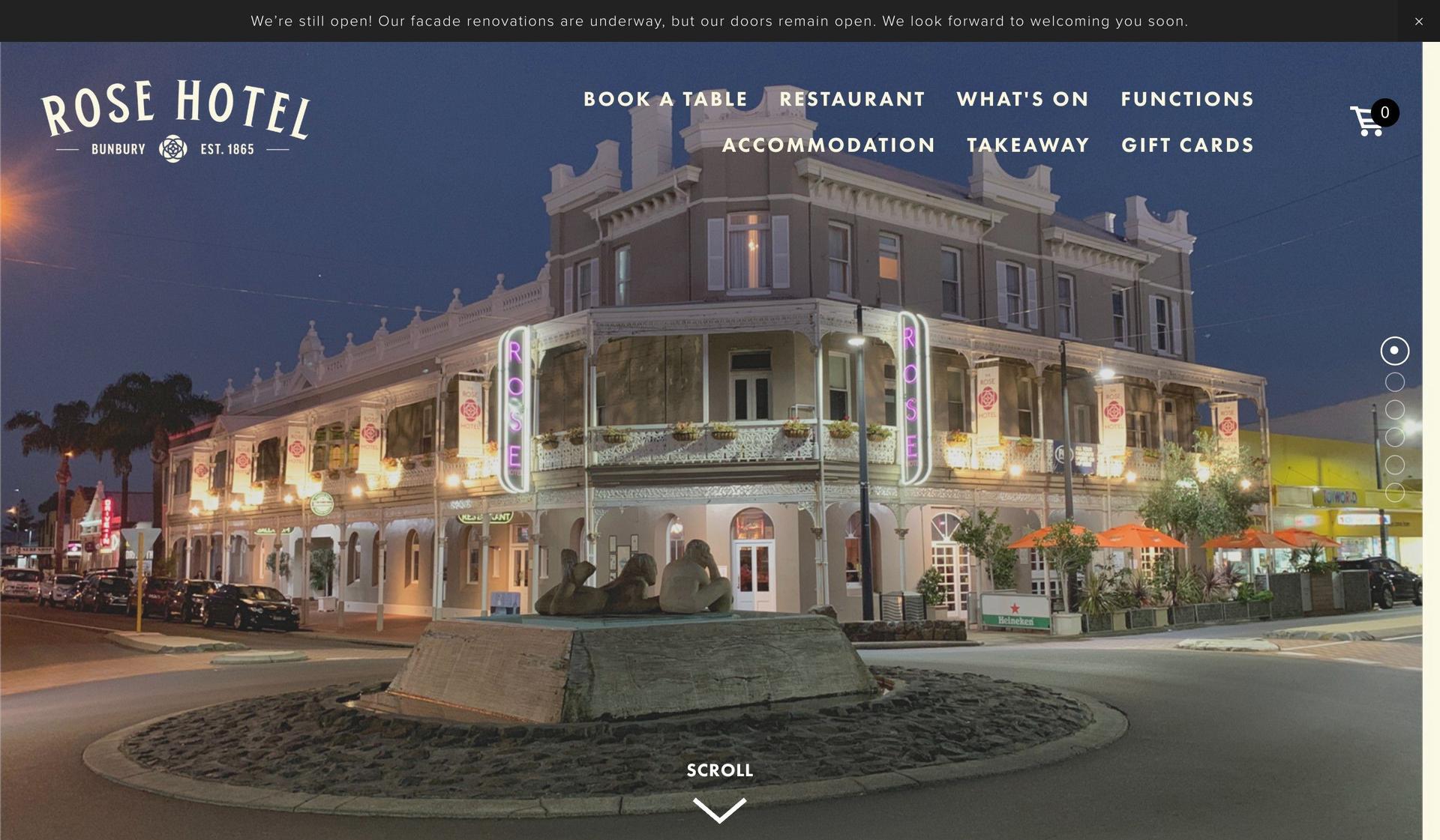Rose Hotel-elegant website design examples