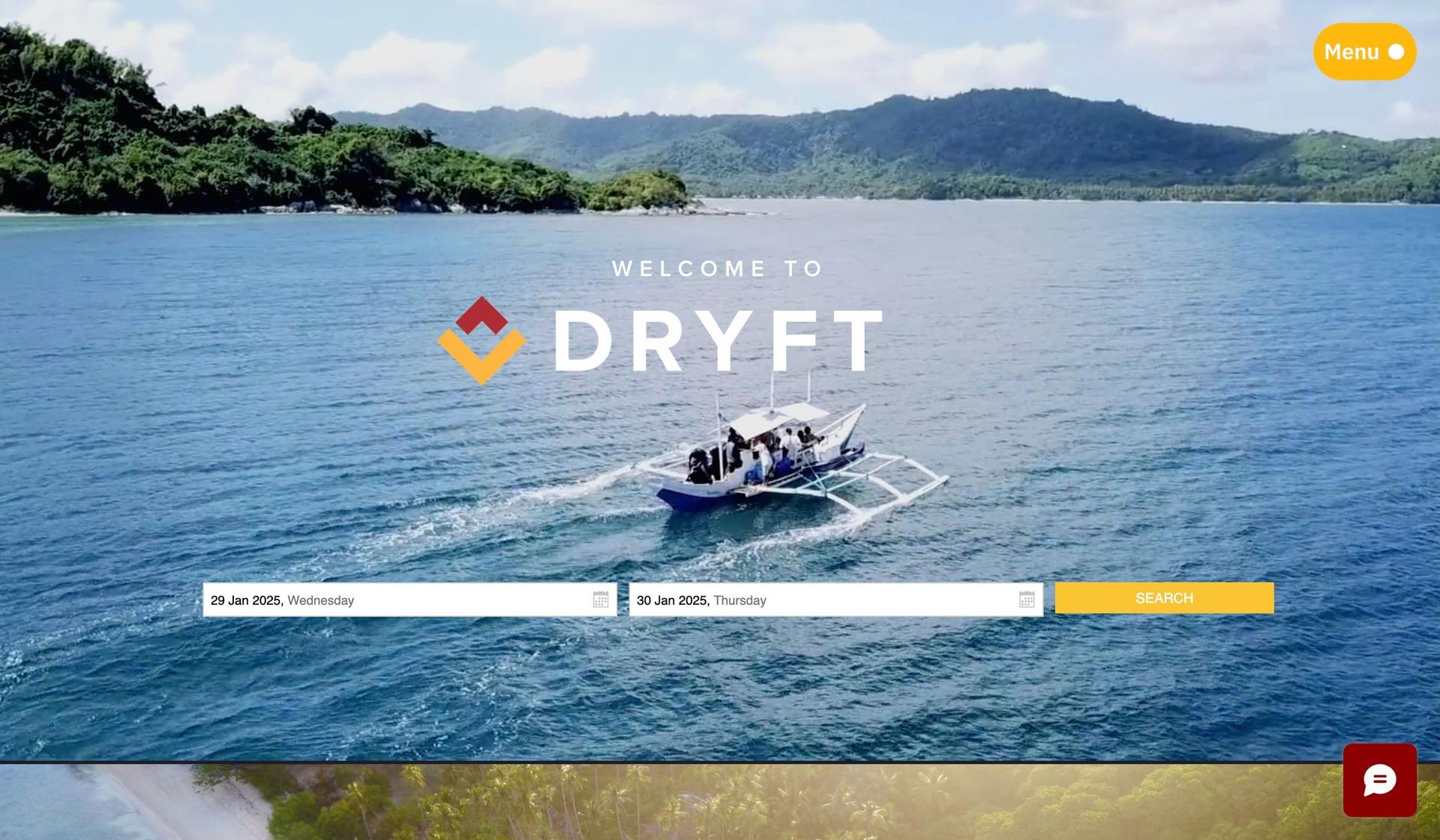 Dryft Camp-elegant website design examples