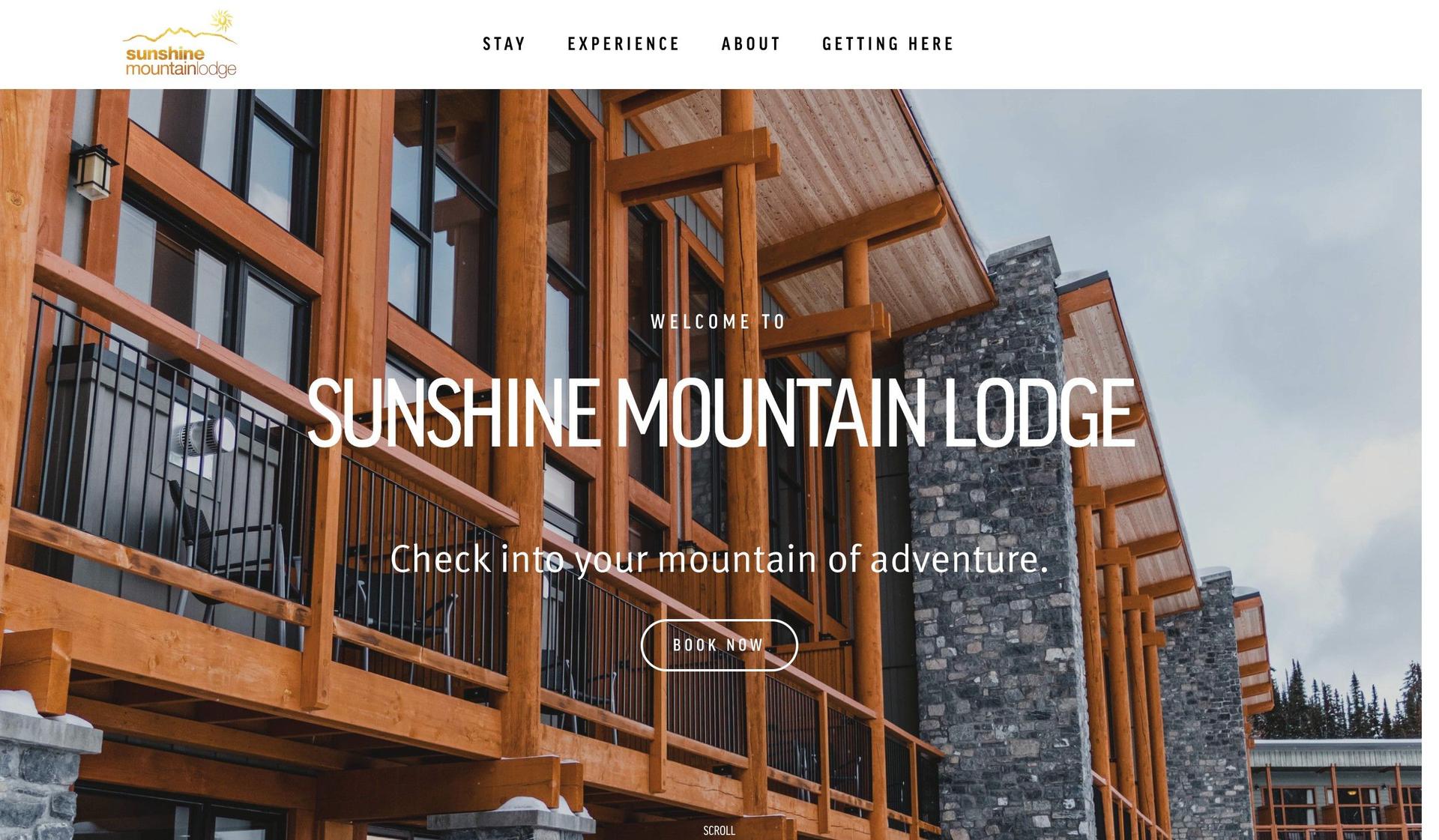 Sunshine Mountain Lodge-hotel website examples