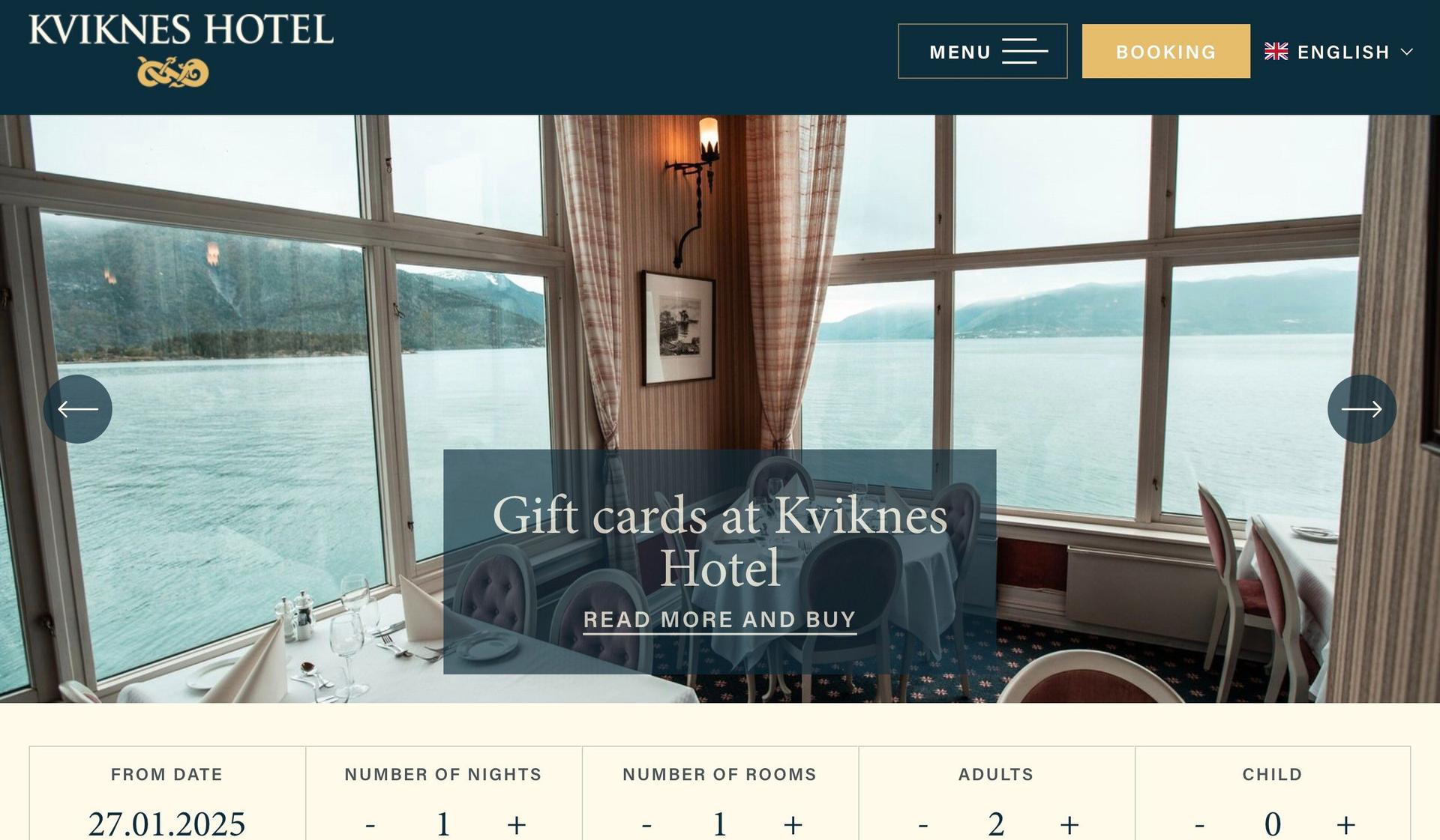 Kviknes Hotel-hotel website examples