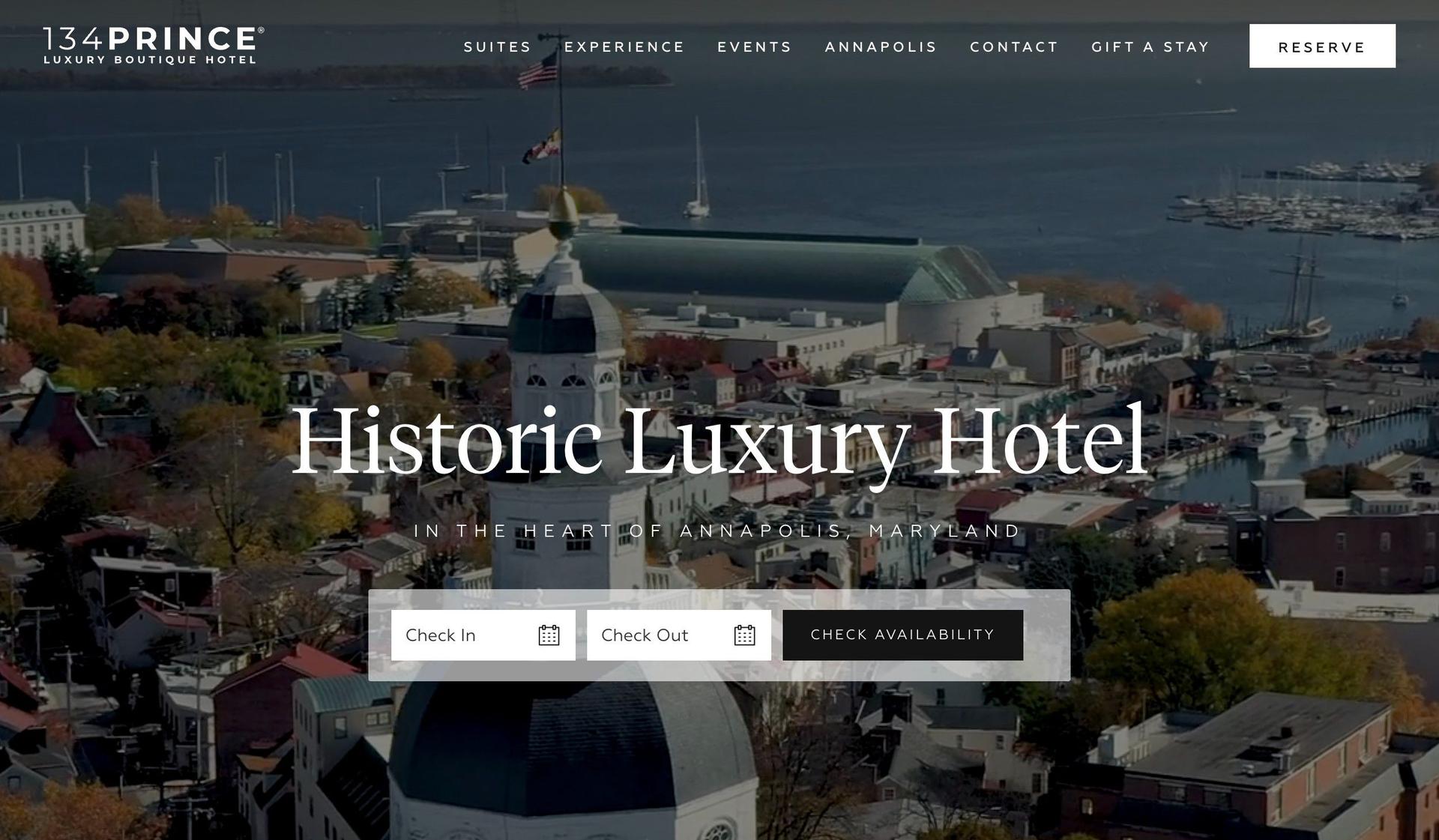 134 Prince-hotel website examples