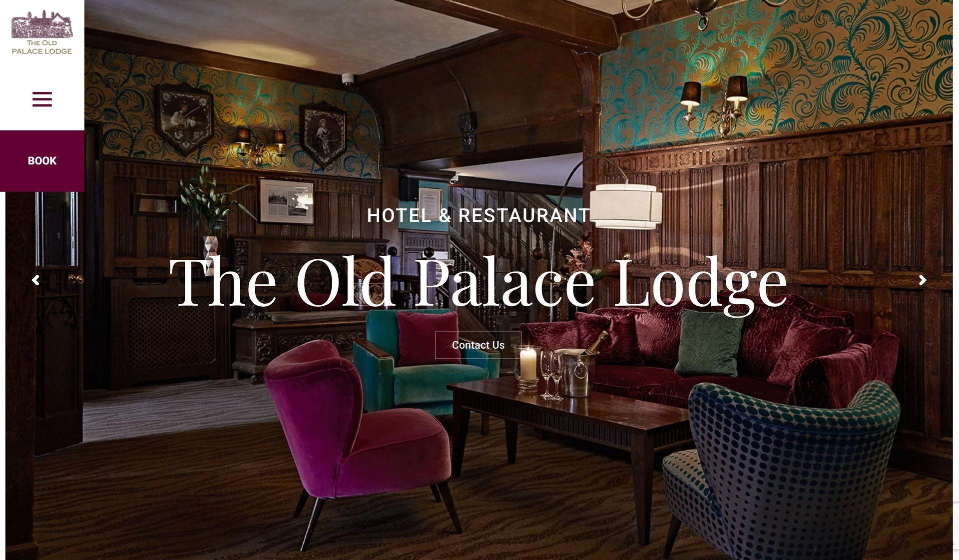 Old Palace Lodge-hotel website examples