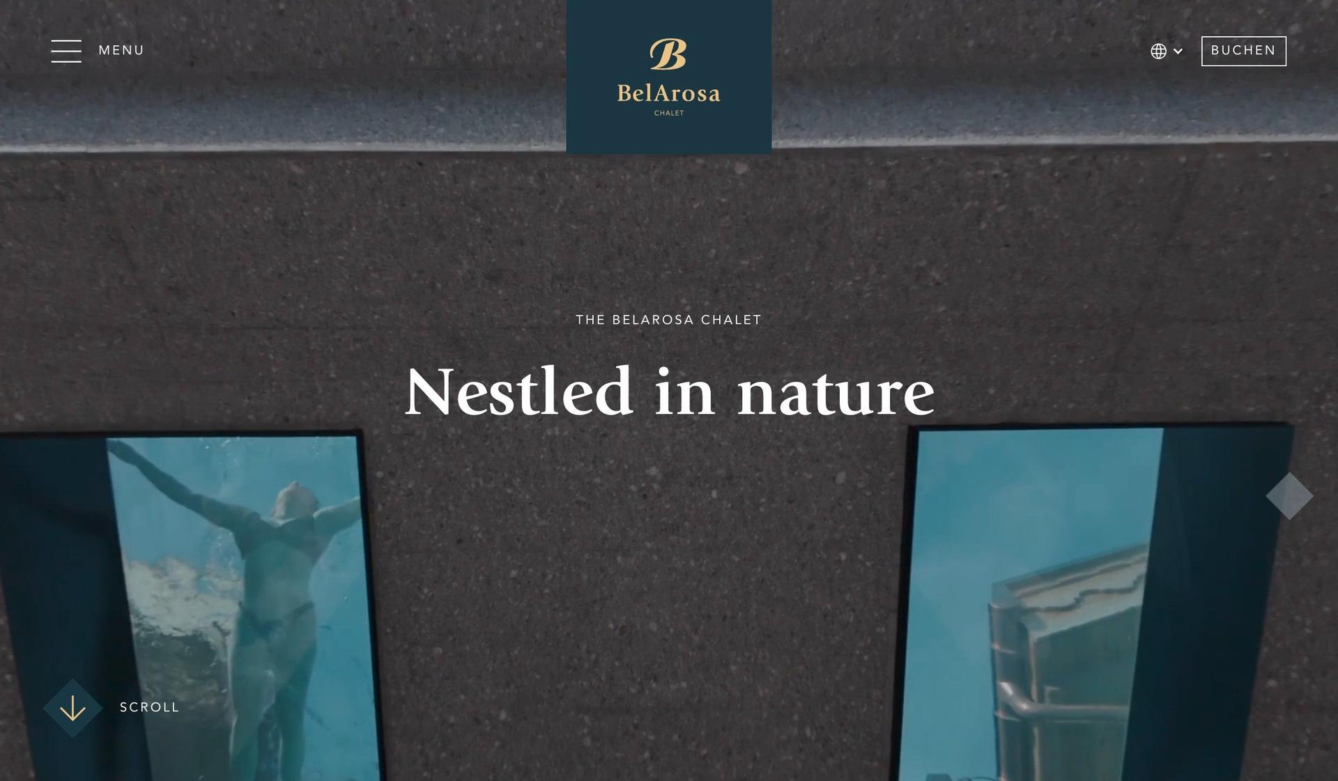 Bela Rossa Chalet-hotel website examples