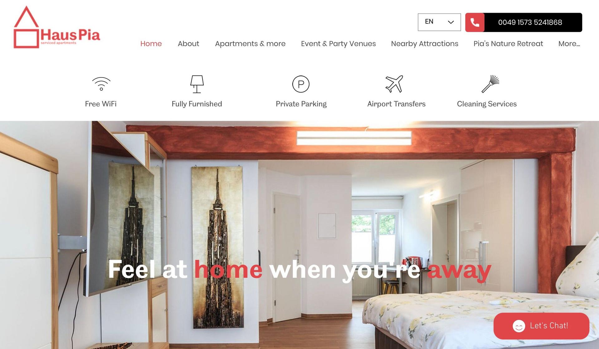 Haus Pia Serviced Apartments-hotel website examples