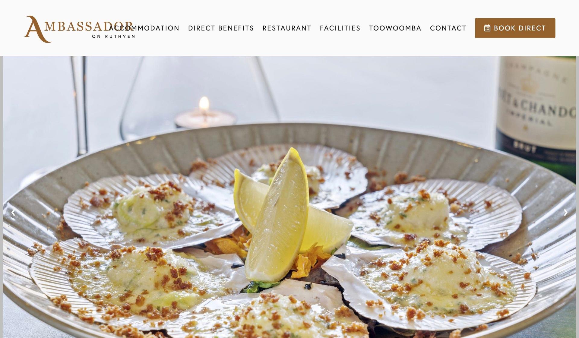 Ambassador on Ruthven-hotel website examples