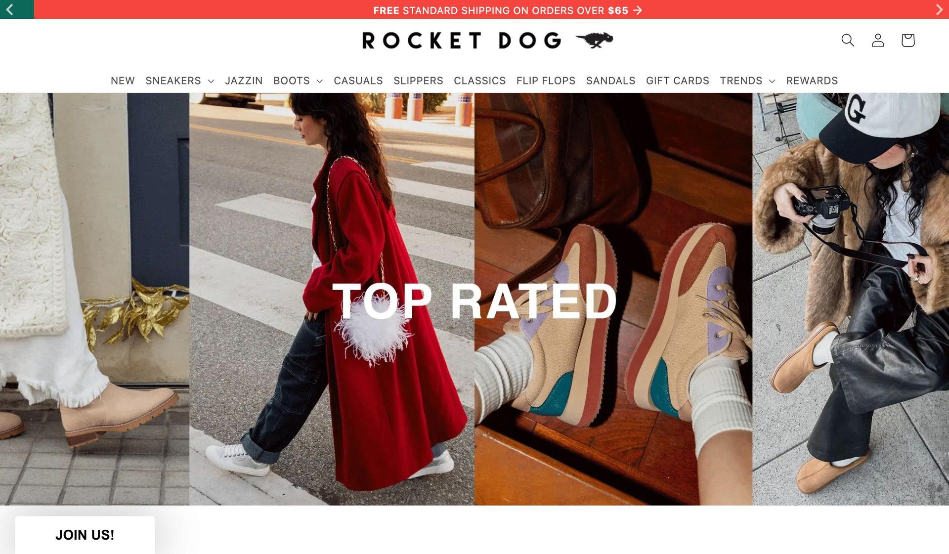 Rocket Dog-shopify dropshipping store examples