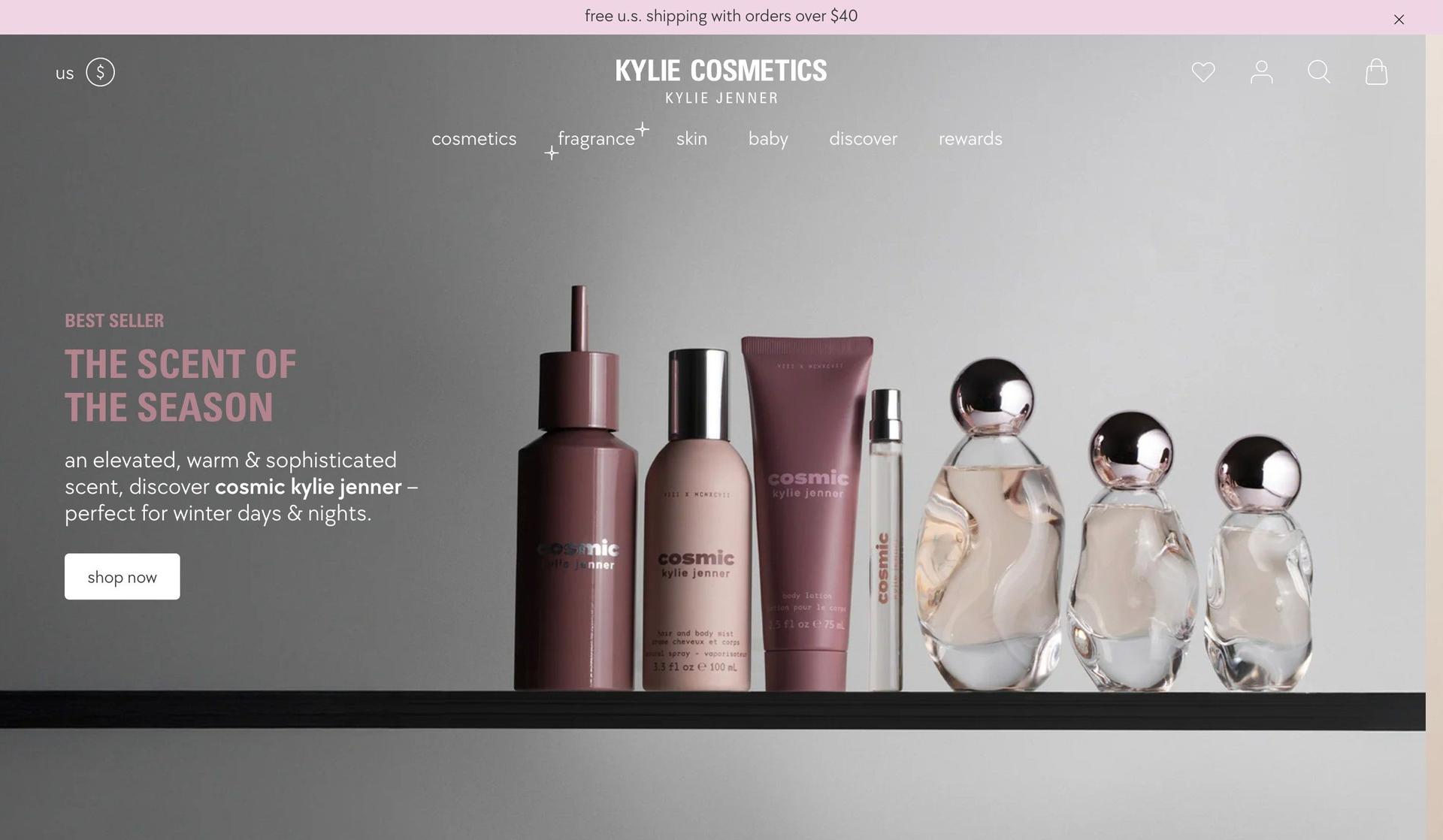 Kylie Cosmetics-shopify beauty stores