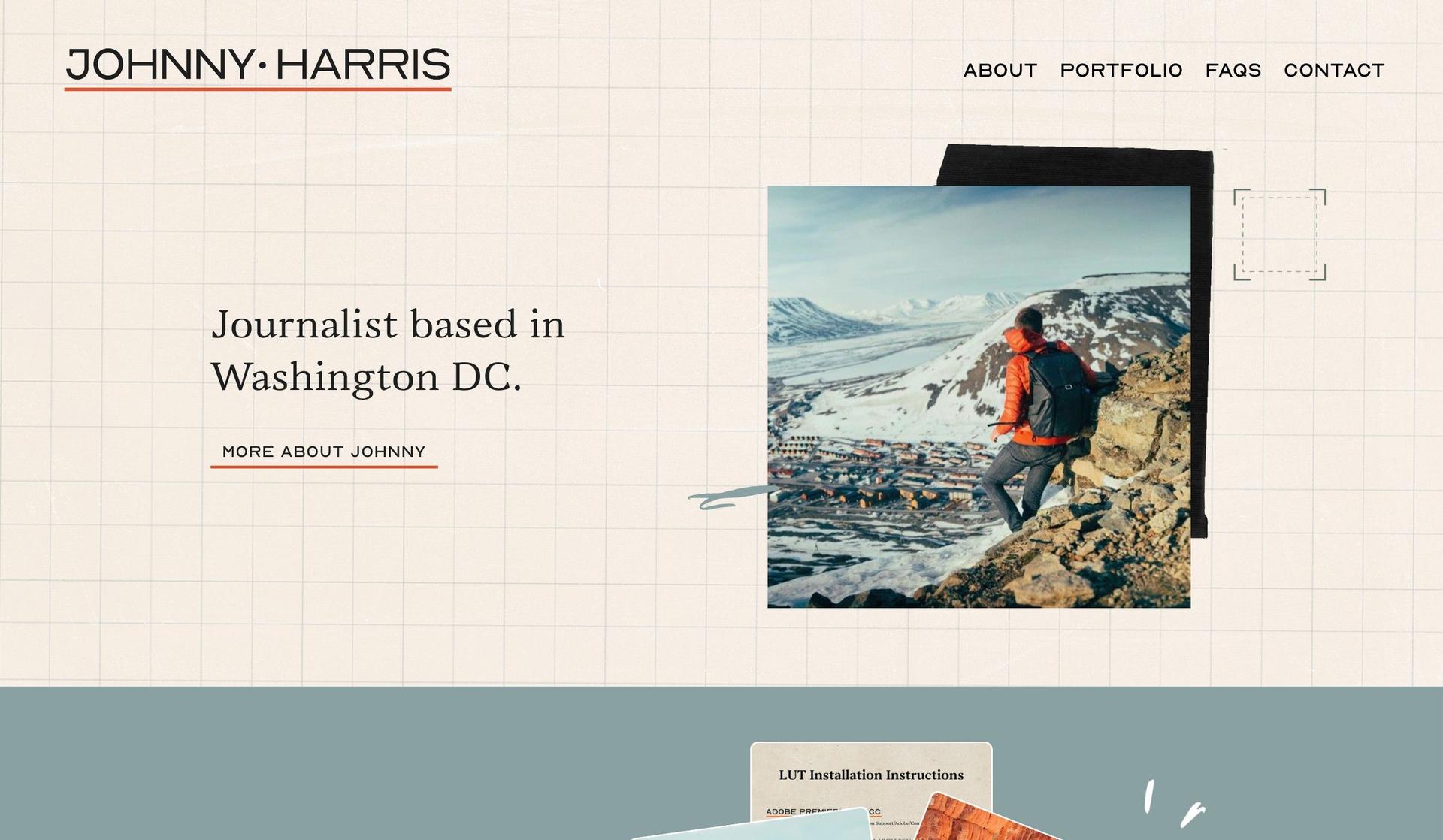 Johnny Harris-personal website examples