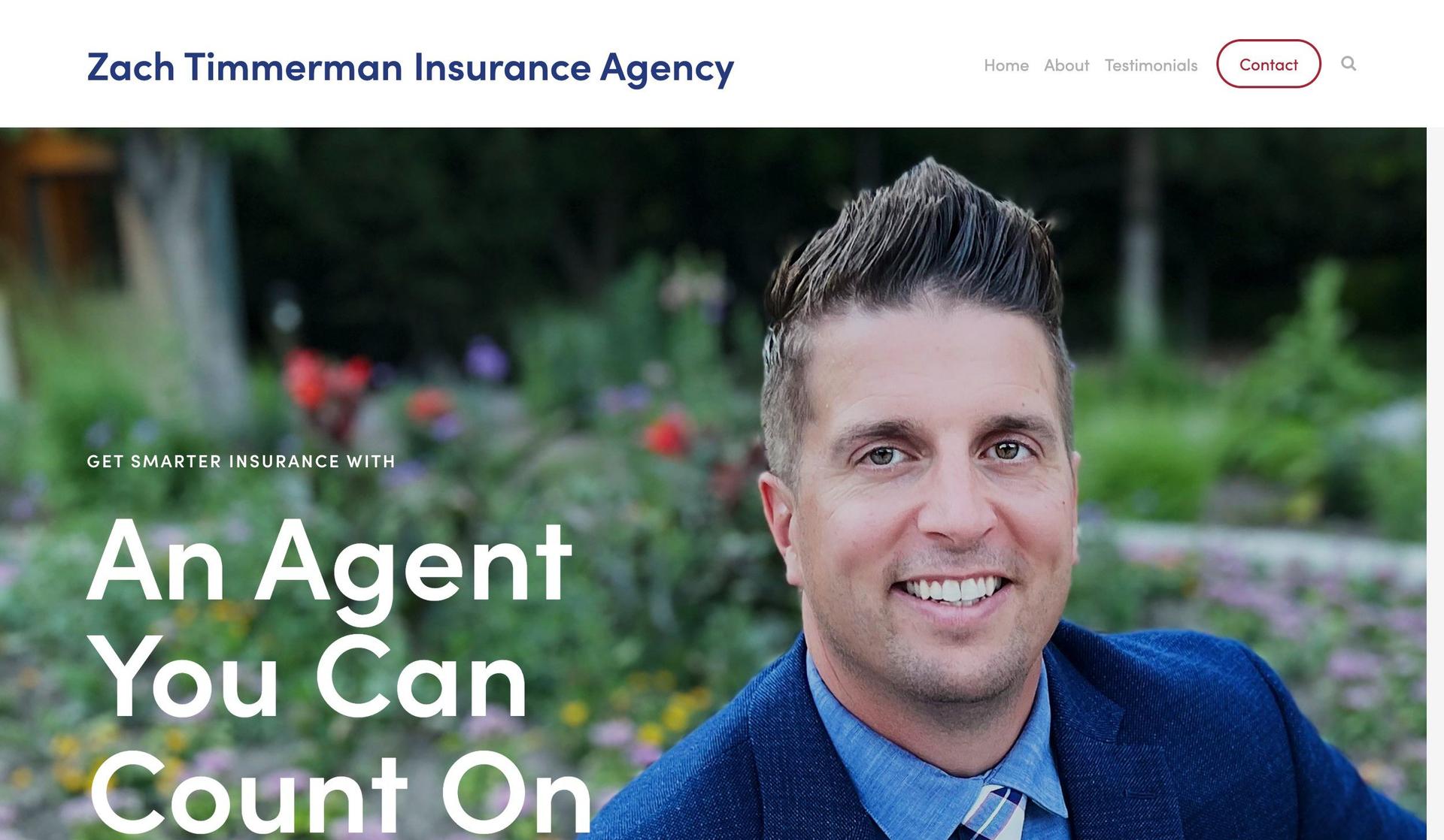 Zach's Got Your Back-insurance agent websites
