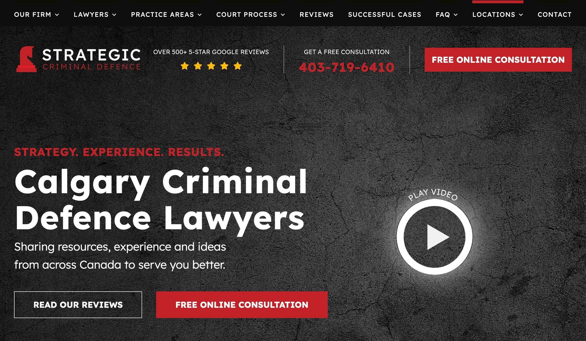 Strategic Criminal Defence-law firm websites