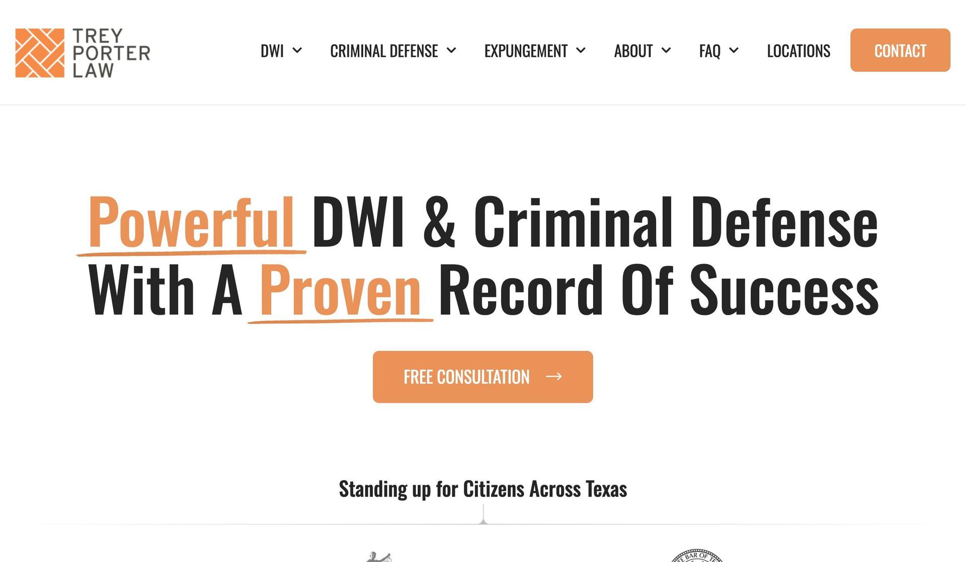 DWI Lawyers Texas-law firm websites
