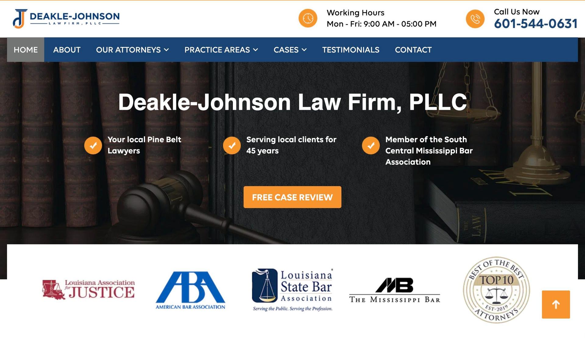 DJ Law MS-law firm websites