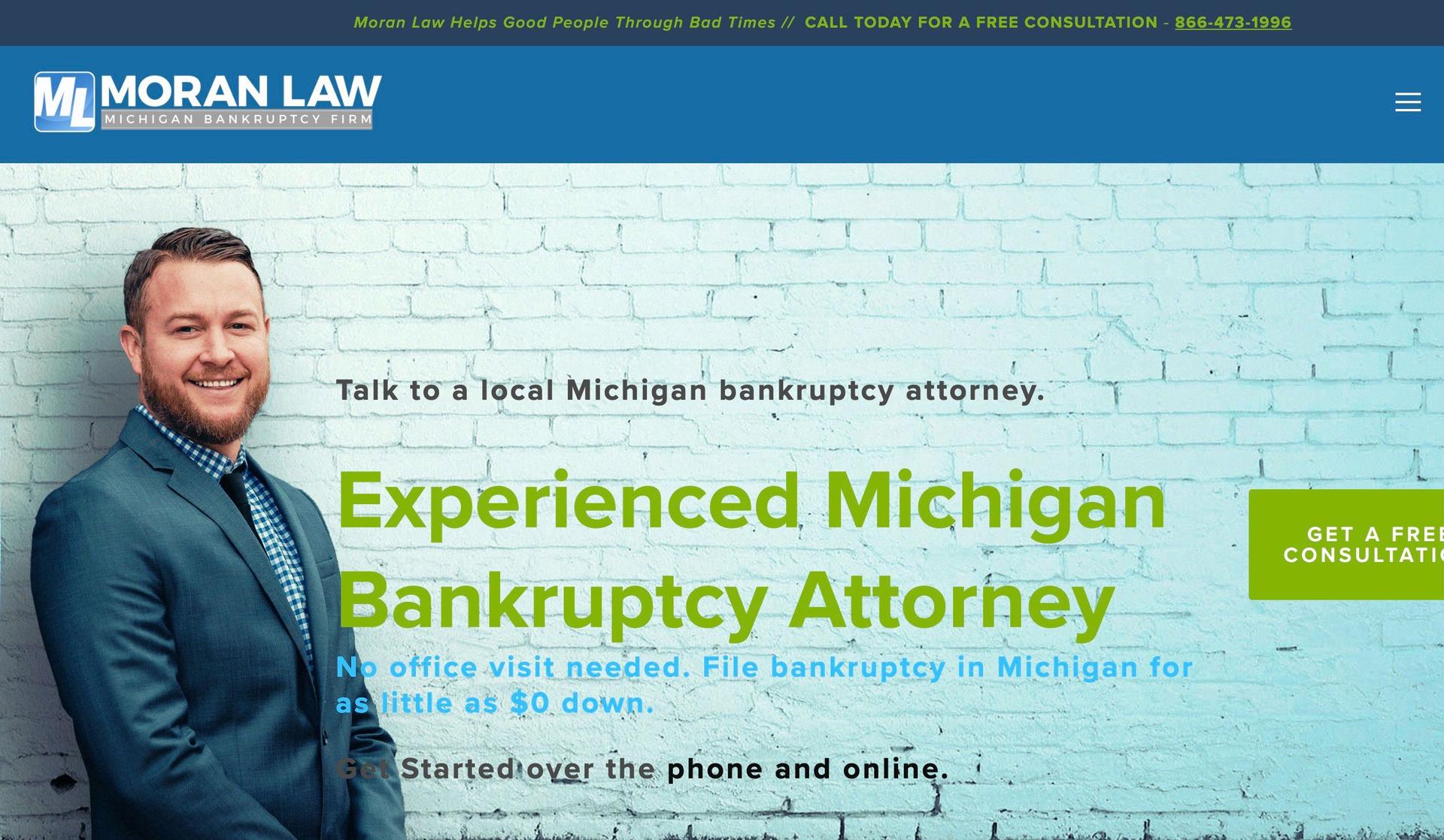 Michigan Bankruptcy Firm-law firm websites