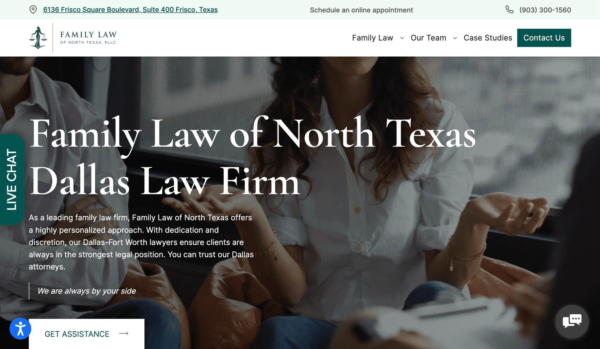 Family Law of North Texas-law firm websites