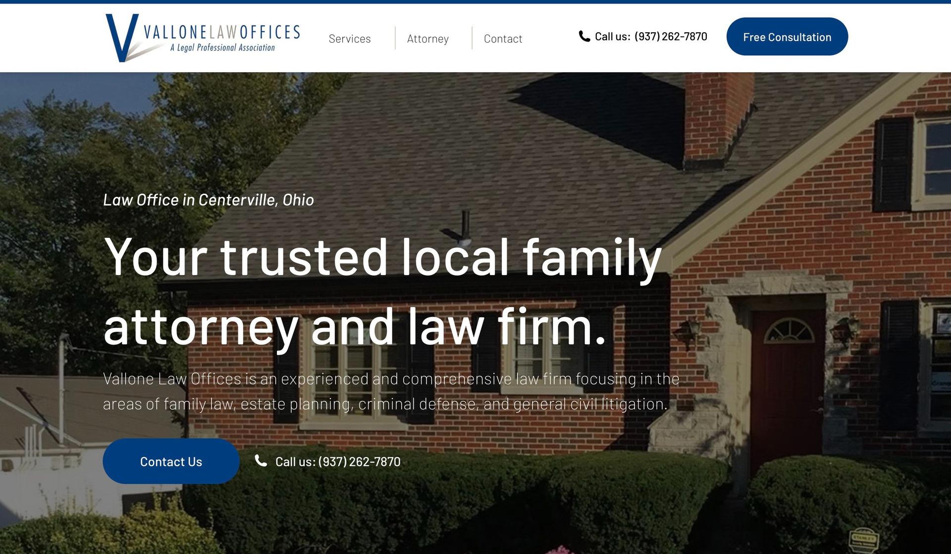 Attorney Sean Vallone-law firm websites