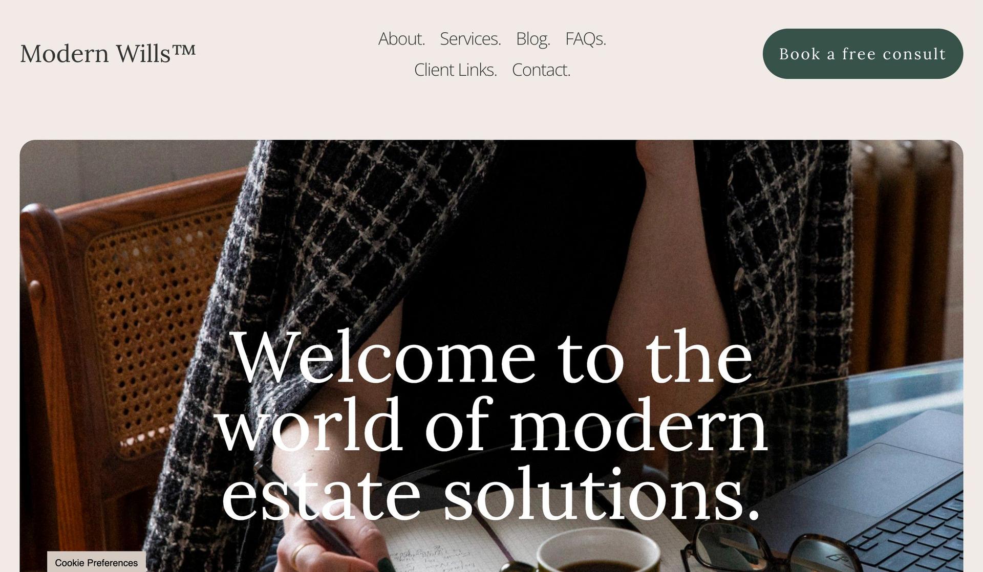 Modern Wills-law firm websites