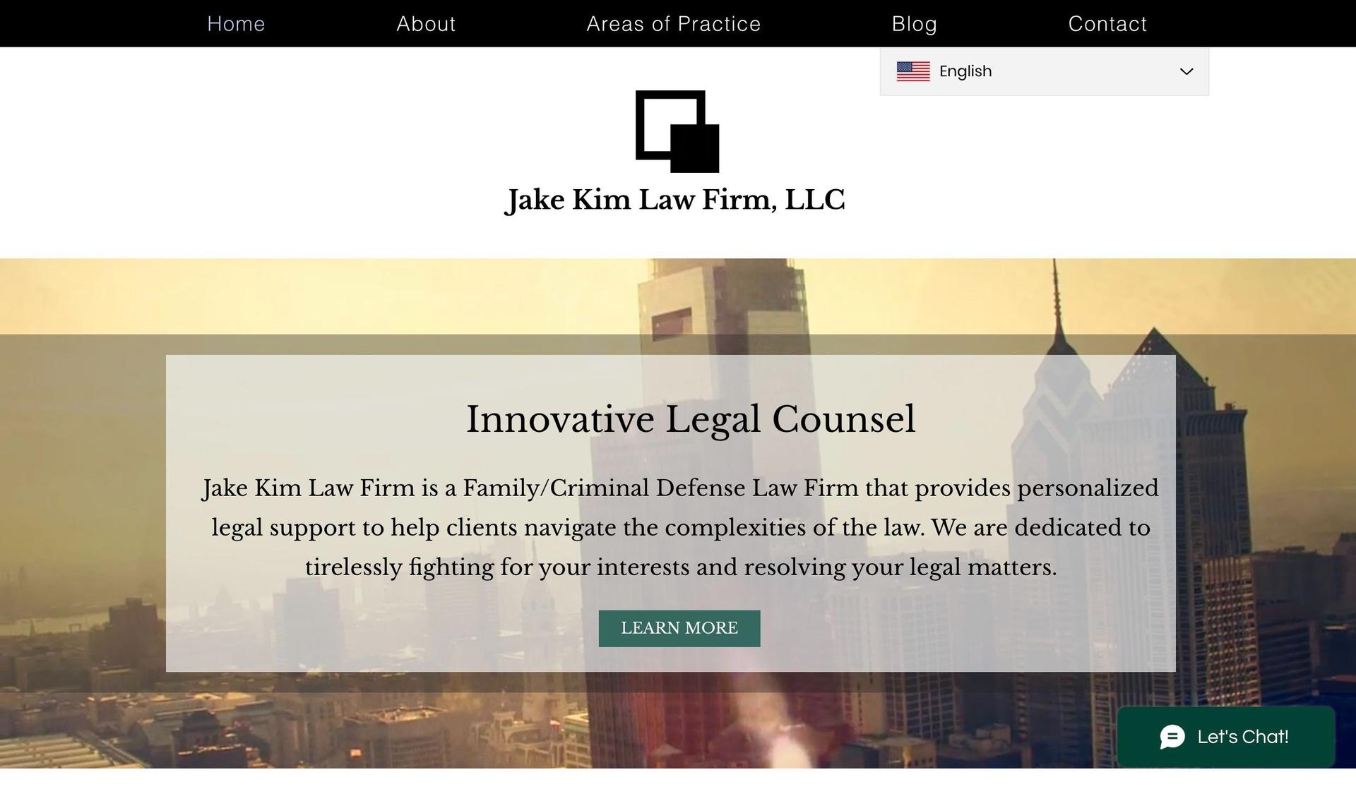 Jake Kim Law-law firm websites