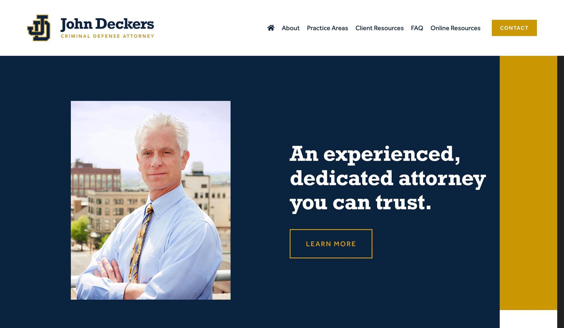 John Deckers Law-solo law firm websites